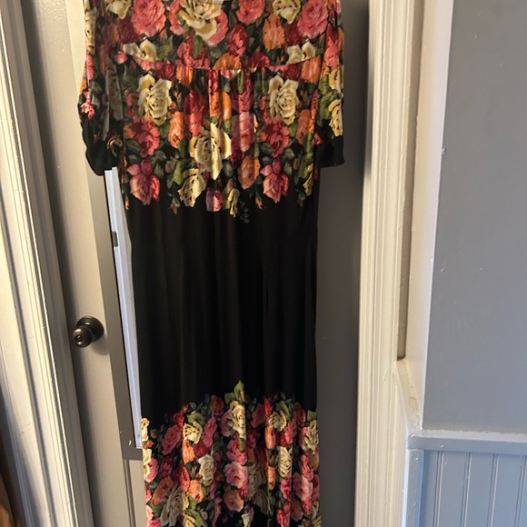 Free People Womens Jaimie Floral Print Short Sleeves Midi Dress - Picture 6 of 6